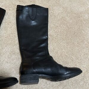 Sam Edelman Black Leather Knee‑High Boots
